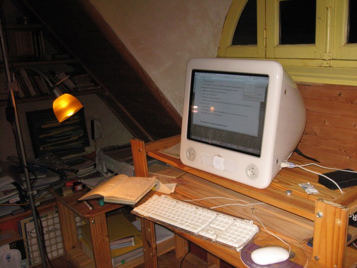 Saisie des cahiers sur l'eMac