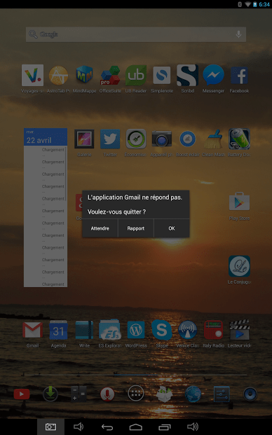 Copie d'écran de tablette © gaelle kermen 2015