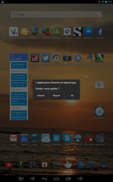 Copie d'écran de tablette © gaelle kermen 2015