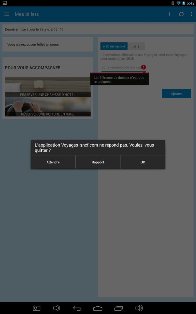 Copie d'écran de tablette © gaelle kermen 2015