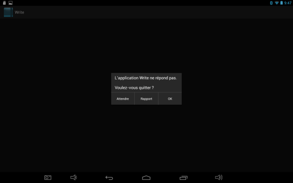 Copie d'écran de tablette © gaelle kermen 2015