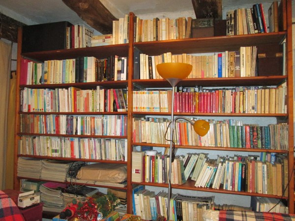 Une partie de la bibliothèque du salon. Automne 2014 © gaelle kermen