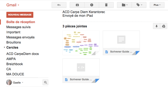 ExportationMailFichiersMindMap