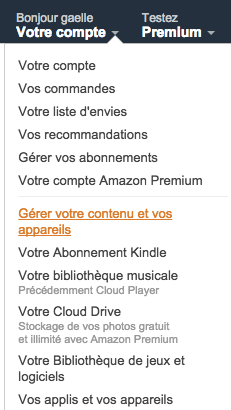 gerer contenu et appareil kindle