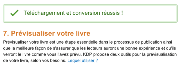 Amazon Téléchargement réussi