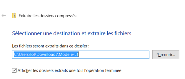 Parcourir et extraire